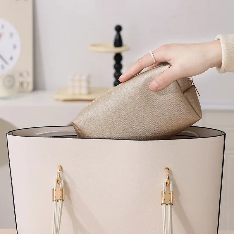 Small Makeup Bag PU Leather Travel Cosmetic Pouch Toiletry Bag for Women Portable Water-Resistant Personalized Embroidery
