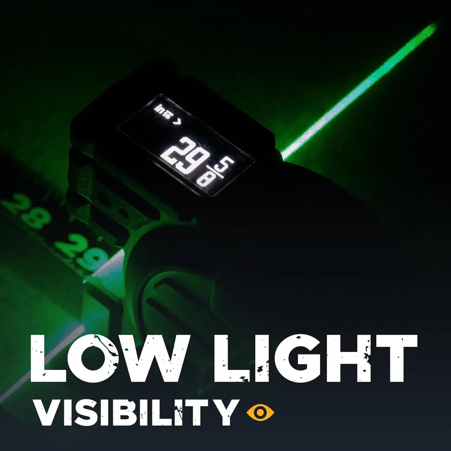 Christmas.T1 Tomahawk Digital Tape Measure - Professional Accurate Measuring Tool, Green Laser, E-Paper Measuring List