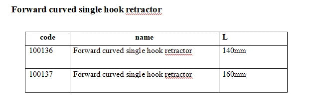 Veterinary Single Hook Retractor, Forward, Curve, Orthopaedic Instruments