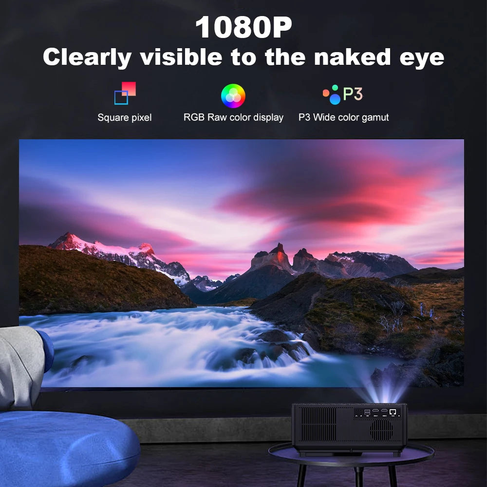 Proyector 1080P WiFi Proyector LED Full HD 2K 4K TV Video Película Teléfono inteligente Cine en casa TD98 Beamer Cine Pantalla grande