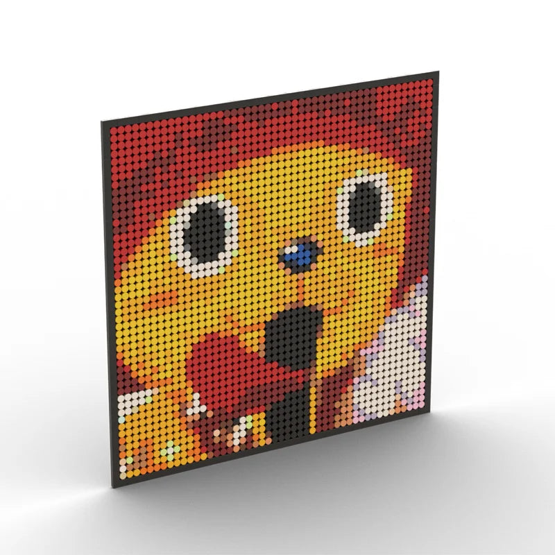 One Piece Anime Figures Luffy Brook Nami Robin Sanji Franky Blocks Brick Pixel Art Decoration Toys Kids Christmas Birthday Gifts
