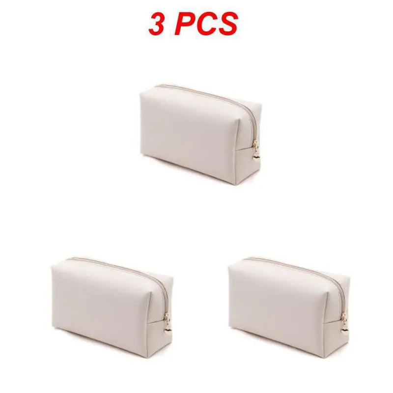 1 ~ 10 piezas de neceser pequeño para mujer, de piel sintética, resistente al agua, con cremallera, bolsa de maquillaje, organizador de maquillaje de viaje, estuche de belleza