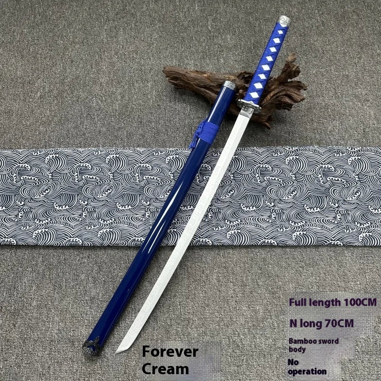 Tai Sword Katana Oriental Draw Sword with Sheath Tang Hengdao Wooden Sword Ancient Style Children's Toy Bamboo Wooden