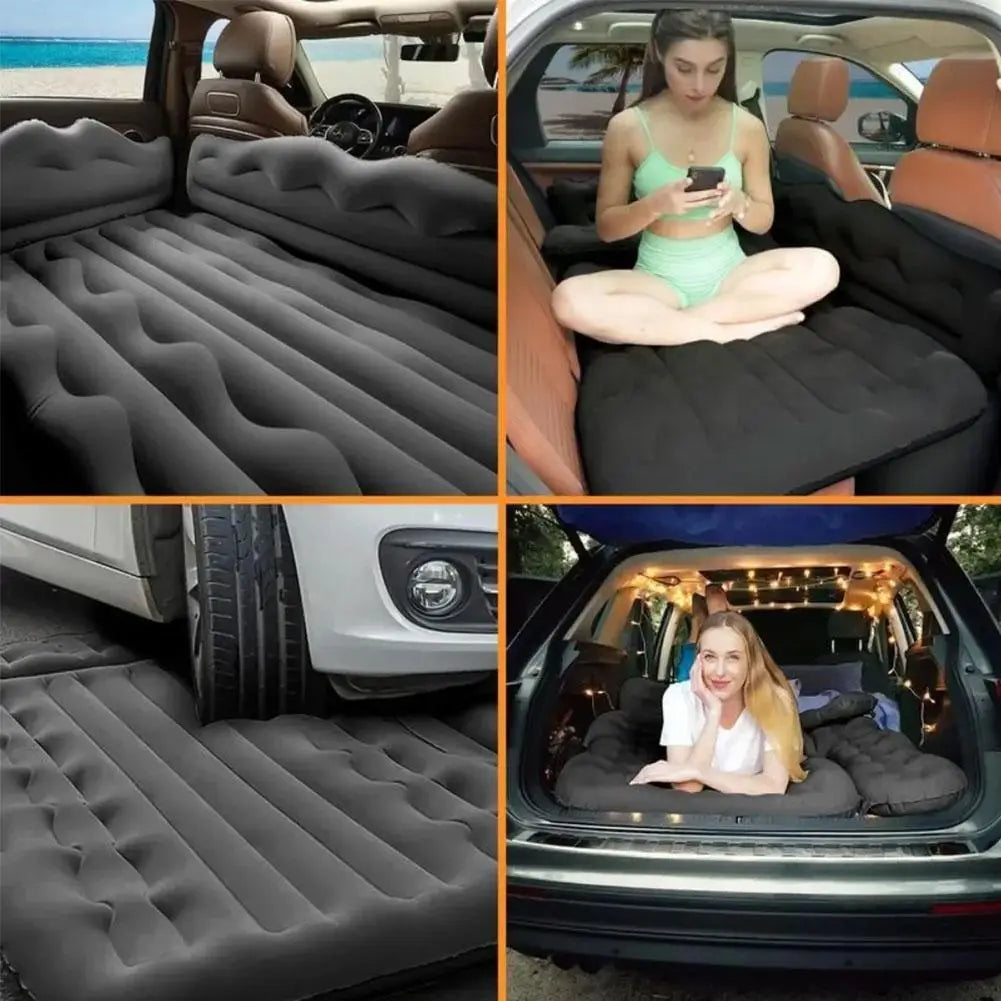 Cama inflable portátil para viajes en automóvil de 174*126 cm, colchón para acampar al aire libre, colchón de aire plegable trasero para automóvil, accesorios para automóvil