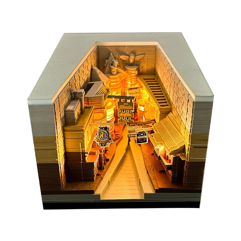 Omoshiroi Block 3D Notepad Sakura Treehouse 3D Calendar 2025 3D Memo Pad Block Notes Offices Paper Notes Christmas Birthday Gift