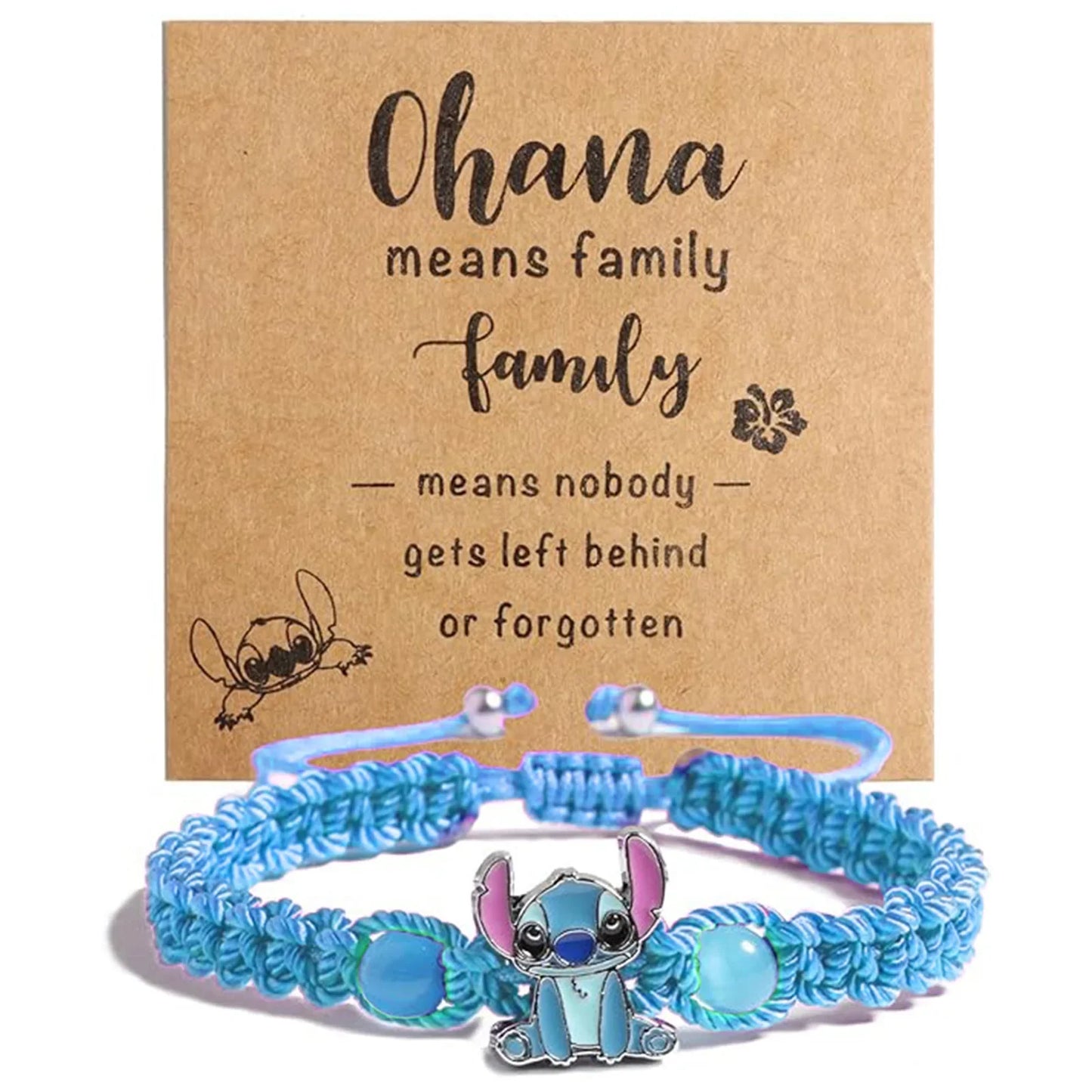 2024 Disney Christmas Angel Comes Jewelry Gift Box Anime Stitch Winnie The Pooh Mickey Kawaii DIY Beaded Bracelet Christmas Gift