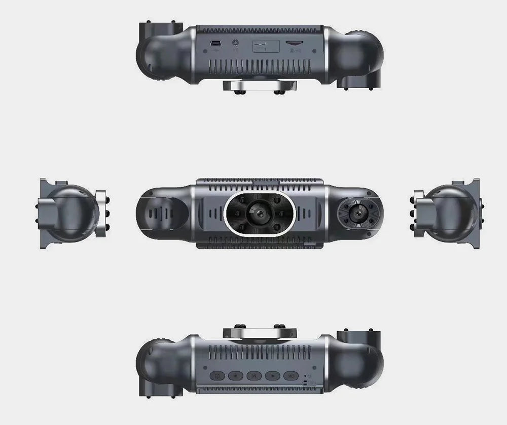 Grabadora de video DVR para automóvil de 4 lentes 1080P con control por aplicación WIFI, cámara de tablero de 360 grados, visión nocturna, cámara de visión trasera delantera izquierda y derecha para automóvil