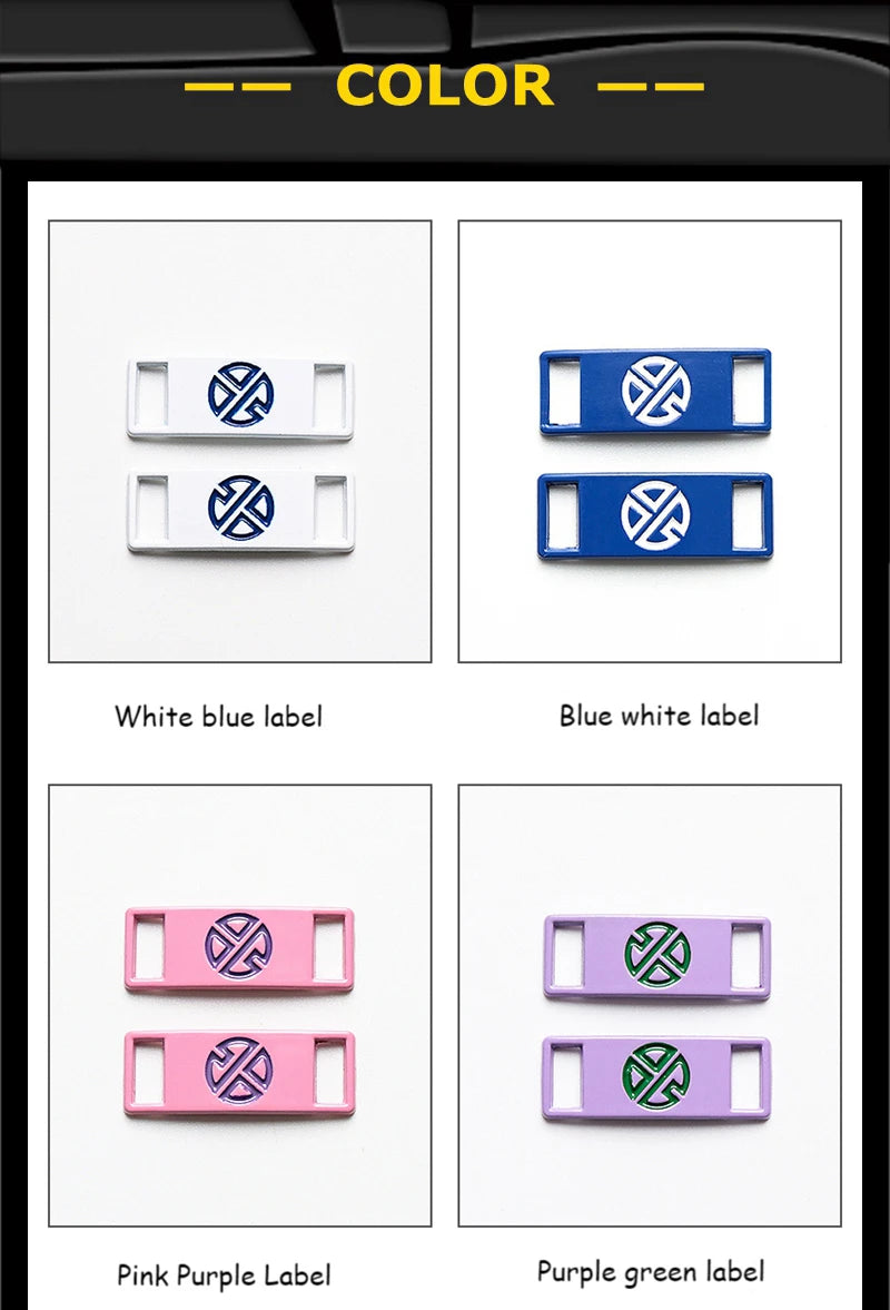 2PCS/Pair New AF1 Shoelaces Metal Buckle Sneakers Shoelace Decorations Shoe Charms Sports Metal Kits Shoes Accessories Luxurious