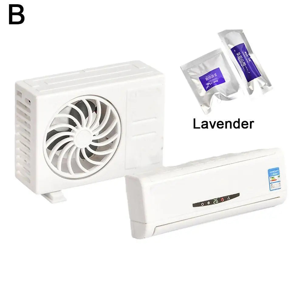 Car Air Freshener Mini Air Conditioner Model Decorative Aromatherapy Machine Lasting Fragrance Perfume Ornaments Auto Interior