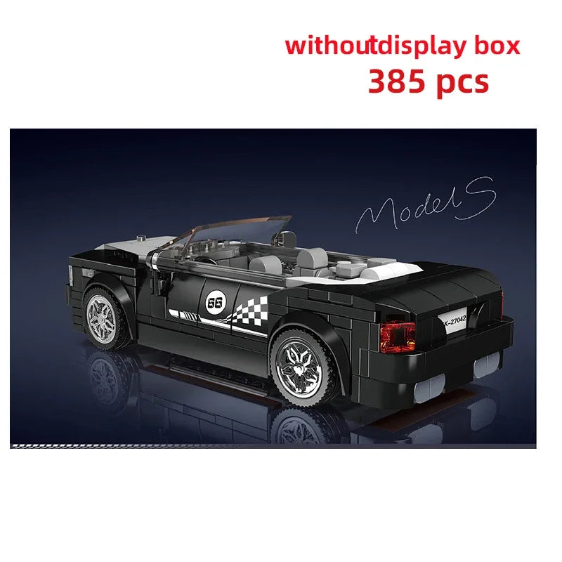 Technical Moc Car City Speed Champion Sports Car Racing Vehicle Building Blocks Brick Educational Construction Toys