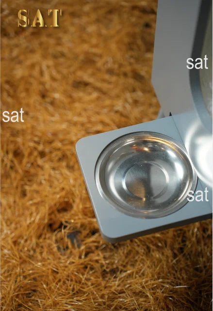 Vintage Style 10L Grey Pet Storage Feeder Moisture-proof Healthy Cat and Dog Food Bucket High-end No stoop