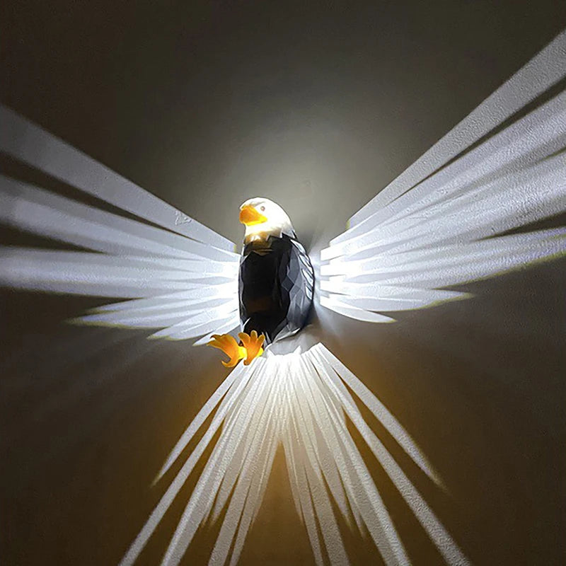 3D Wall Lamp Eagle Shape Projector Modern Creative Atmosphere Lamp Light 3D Print Body Animal Lighting Lustre Halloween Christma