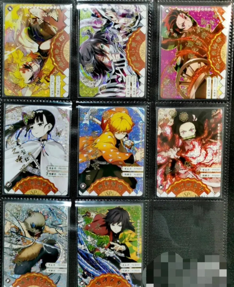 Anime Demon Slayer Kamado Nezuko Agatsuma Zenitsu Douma Akaza Sp Ssp Card Game Collection Rare Card Boy Birthday Present