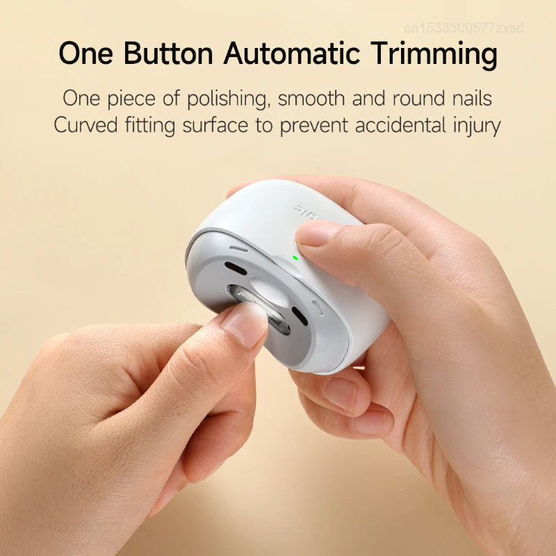 Cortauñas automático eléctrico Youpin, ligero, seguro para el hogar, rápido, luz LED, herramientas portátiles para el cuidado de las uñas de bajo decibelio