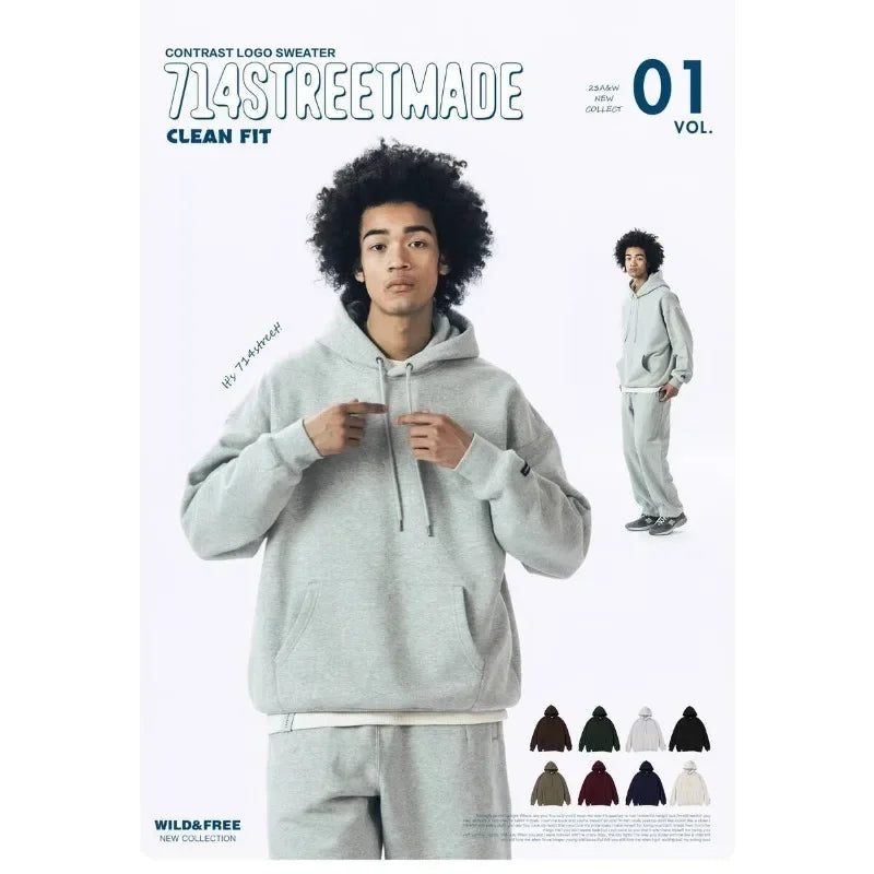 American Street Style Pattern Printed Hooded Sweater Men's and Women's Autumn and Winter Casual Fashion Couple's Coat