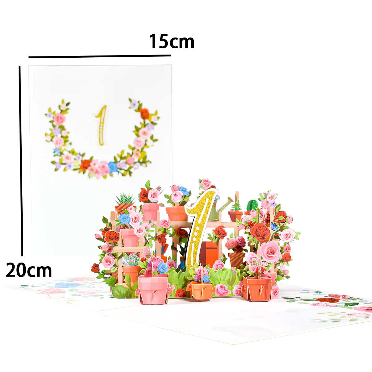 Carte d'anniversaire pop-up 1er 10 28 21 30 Numéro Figure Cartes de vœux 3D pour mariage d'anniversaire