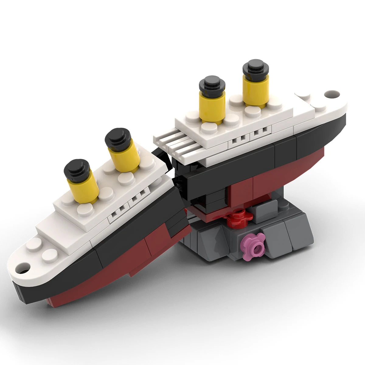 Titanic Break In Half RMS Cruise Sank Building Blocks Moc Ship Boat 3D Plastic Model DIY Steamboat Gifts Kids Toys City Movie