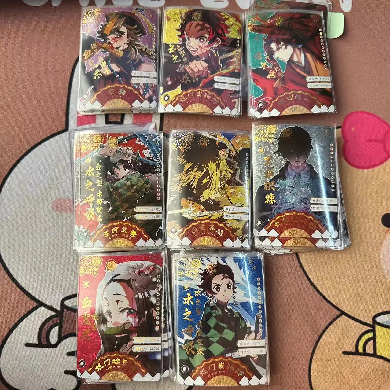 Anime Demon Slayer Kamado Nezuko Agatsuma Zenitsu Douma Akaza Sp Ssp Card Game Collection Rare Card Boy Birthday Present