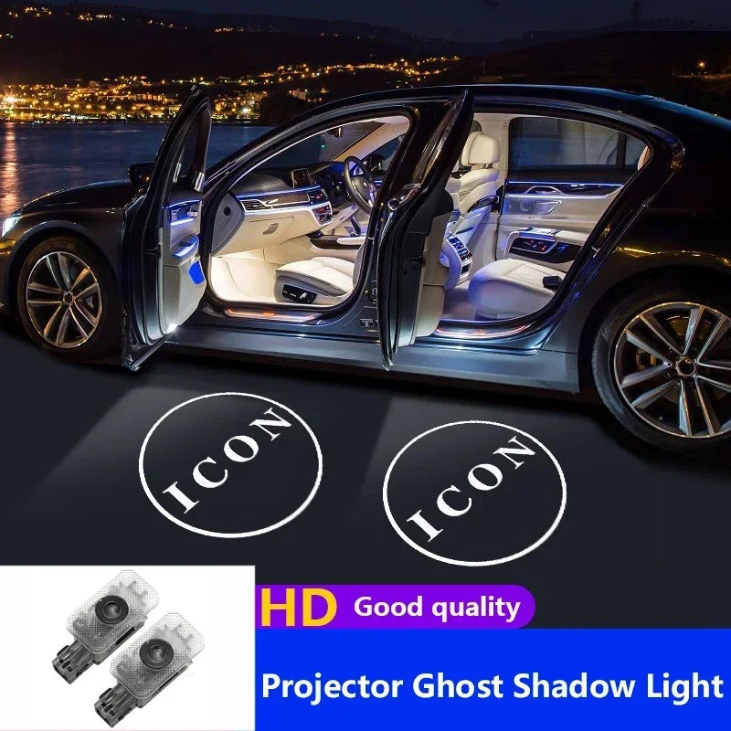 2pcs LED HD Logo For Polestar 1 Polestar 2 Car Door Light Projector Ghost Shadow Light Welcome Light Courtesy Atmosphere