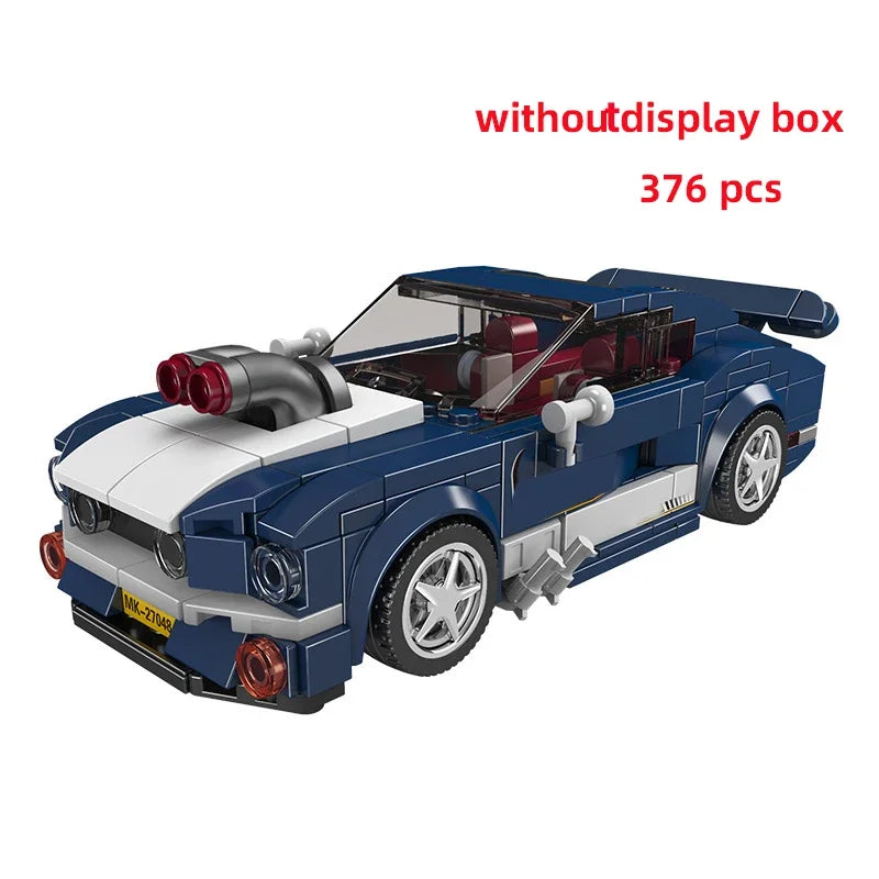Technical Moc Car City Speed Champion Sports Car Racing Vehicle Building Blocks Brick Educational Construction Toys