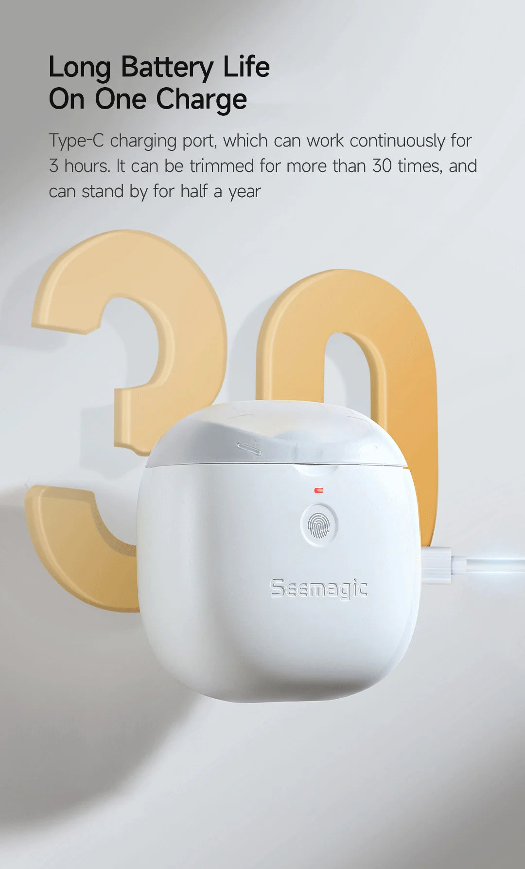 Seemagic Electric Automatic Nail Clipper Electric Nail Clipper With Light Baby Adult Nail Care