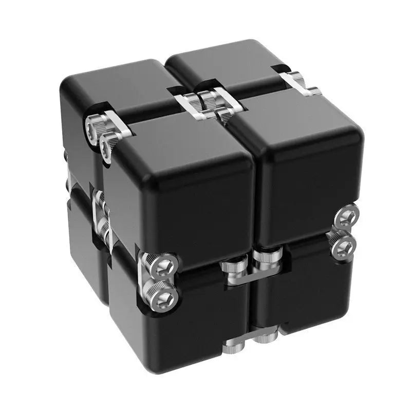 Tiktok Pop Fun Decompression Toys Alloy Infinity Magic Cube Finger Toy Office Flip Cubic Puzzle Stress Relief Cube Block Gift