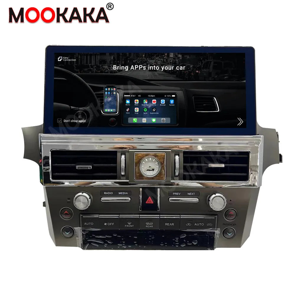 Android For Lexus GX400 GX460 2010-2020 Car Radio 8+256GB Multimedia Player Recorder 12.3" Touch Screen Head Unit Carplay Navi