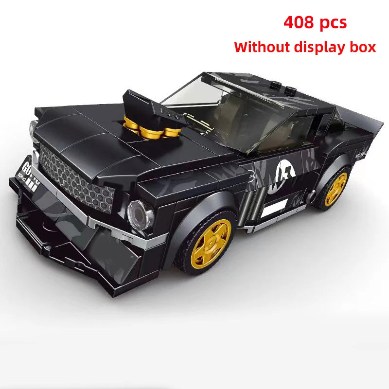 Technical Moc Car City Speed Champion Sports Car Racing Vehicle Building Blocks Brick Educational Construction Toys