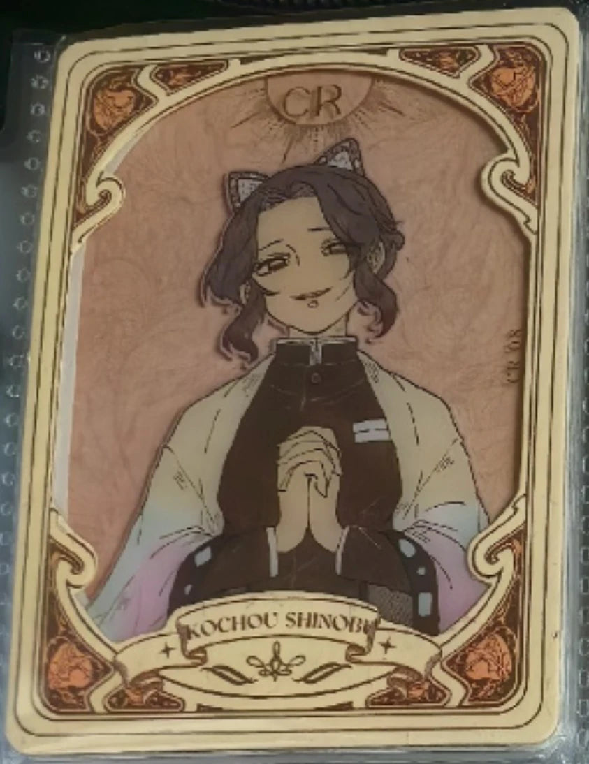 Anime Demon Slayer Kamado Tanjirou Agatsuma Zenitsu Kochou Shinobu Kanroji Mitsuri Rare Collection Card Birthday Gift Toys