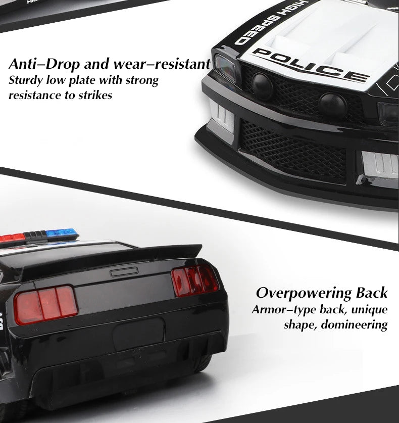 1/12 Rc Police Car Kids Toy 2.4G Remote Control Vehicle Simulation with Light Electric Radio Control Car Kids Gift Toys for Boys