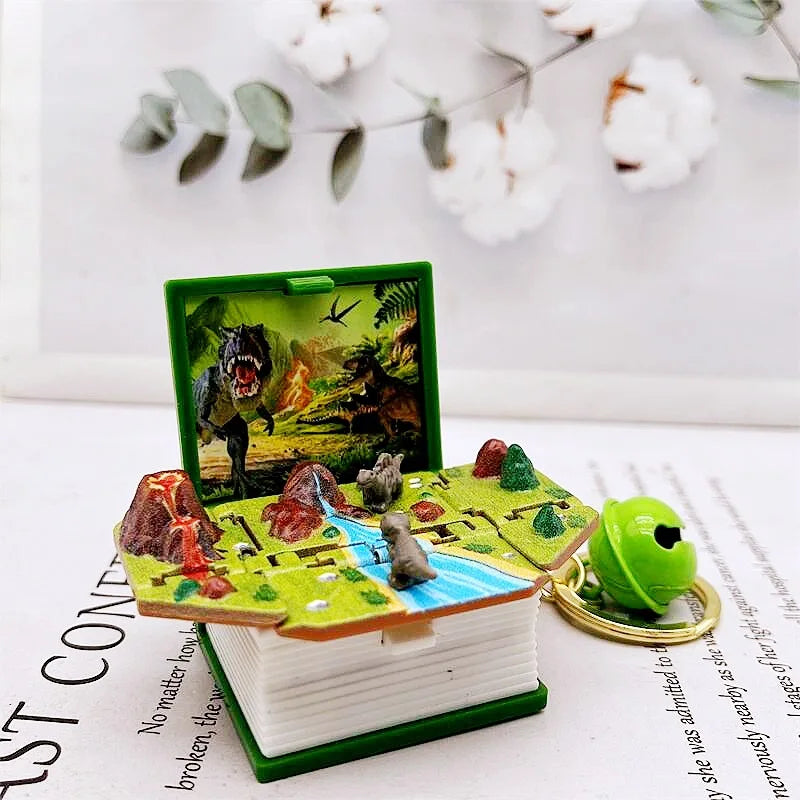 2024 3D Folding Bomb Explosion Book Novelty Mini Football Match Astronaut Keychain Children's Handheld Game Board Games Boy Gift