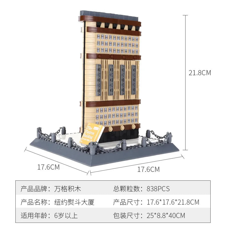 Wange Blocks World Architecture Building Bricks Castle Villa House Big Ben Church DIY Toys for Man Gifts Girl Adult Present