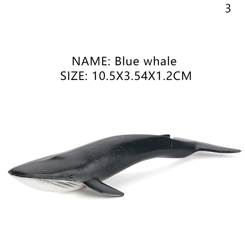 Simulation Marine Life Action Figures Ocean Animal Model Educational Toys Cake Topper,Collection Gift Shark Dolphin Hammerhead