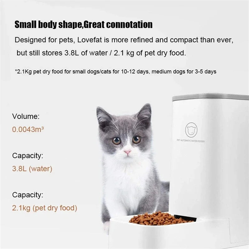 Comedero automático para gatos y perros, dispensador automático de agua, práctico para viajes de corta distancia, gran capacidad, para gatos