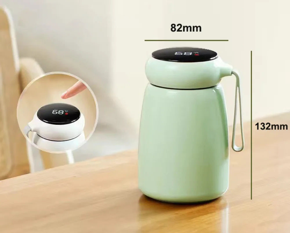 320ml Mini Thermo Bottle Coffee Pot With Temp Display Stainless Steel Water Bottle Thermal Mug Vacuum Flasks Christmas Gift