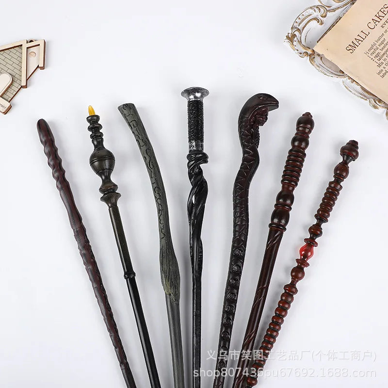 36 Styles Harry Magic Wand Resin Material Built in Steel Core Dumbledore Staff Cosplay Voldemort Props Christmas Gift Kid