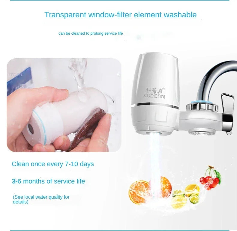 Tap Water Filter Washable Replacement Kitchen Faucet Long Lasting Filtro Water Purifier Tap Filter Chlorine