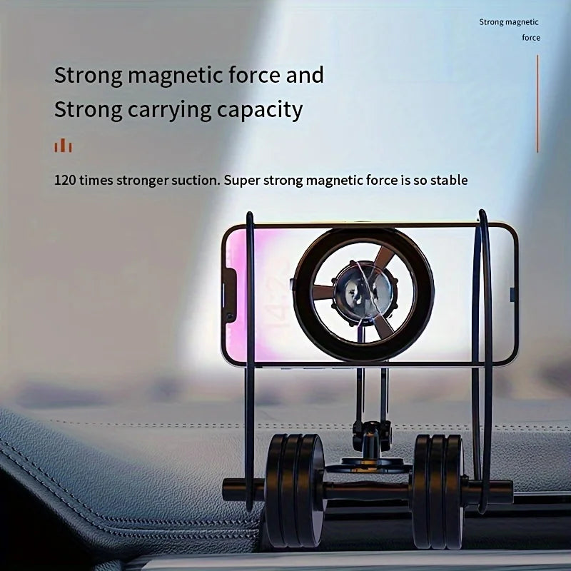 Aluminum alloy magnetic car phone holder, universal 360 ° rotatable shock-absorbing telescopic folding phone holder Accessories