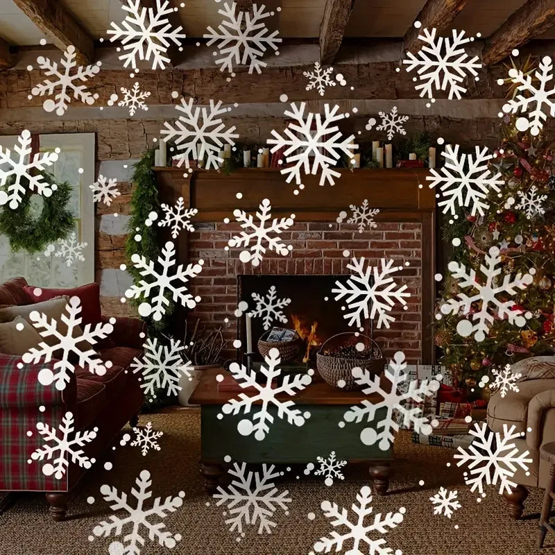 USB Powered Christmas Snowflake Projector Light Rotating Snowfall Projection Lamp for Christmas Halloween & Easter Party Decor