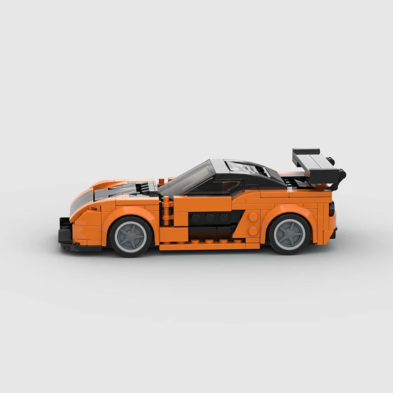 Supercar F1 City Speed Champions Racing Car RX-7 Model Building Blocks MOC Supercar Racers Vehicle Technique Bricks Kids Toys