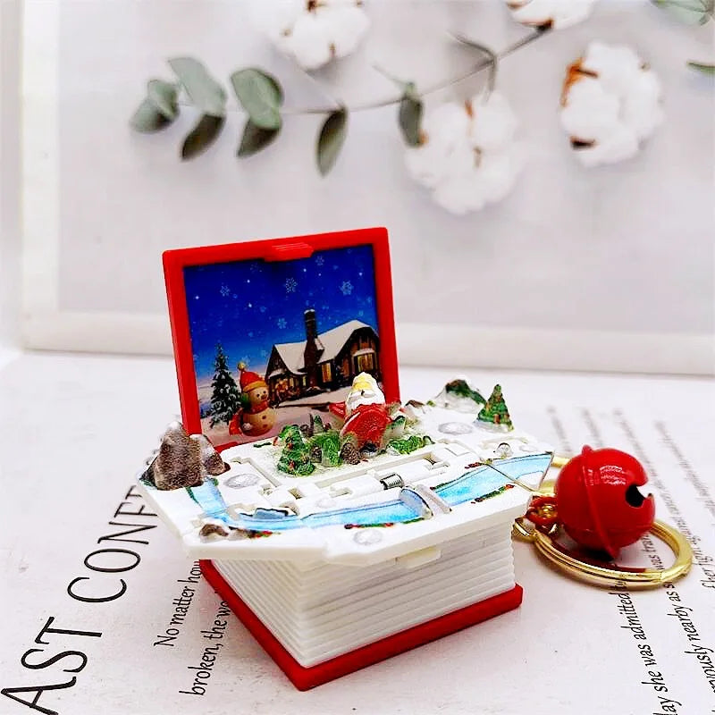 2024 3D Folding Bomb Explosion Book Novelty Mini Football Match Astronaut Keychain Children's Handheld Game Board Games Boy Gift