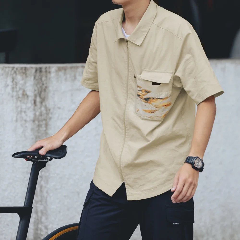 Santic 2024 Summer New Men's Cycling Jerseys Athletic Casual Bicycle Cycling Outdoor Casual Shirt Short Sleeve WM24C07046K