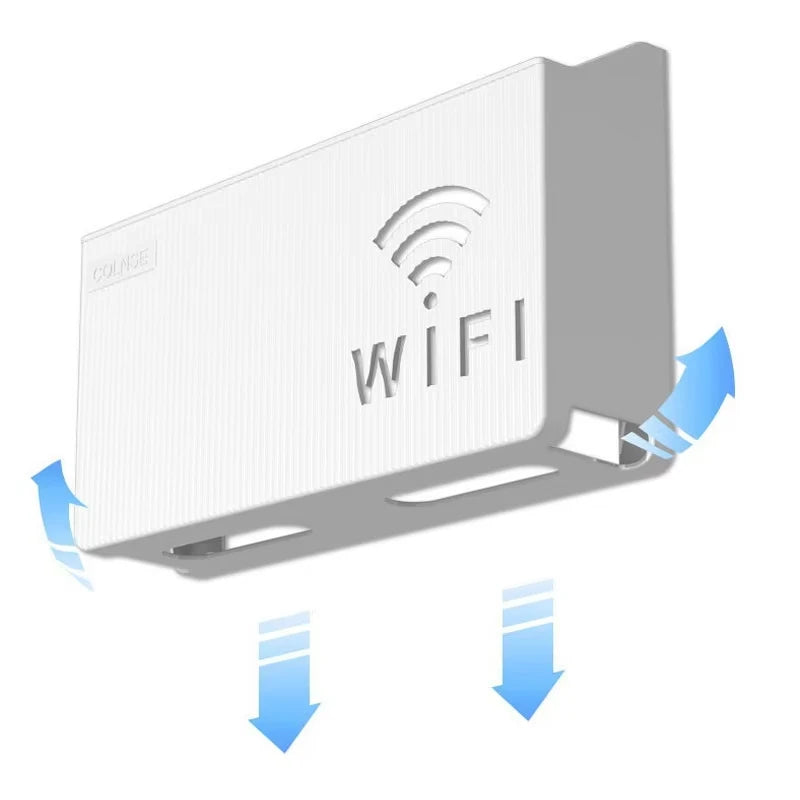 Étagère de routeur Wifi sans fil, boîte de rangement murale à suspendre, boîte de rangement en plastique ABS, support d'alimentation de câble, boîte de rangement, décoration de la maison