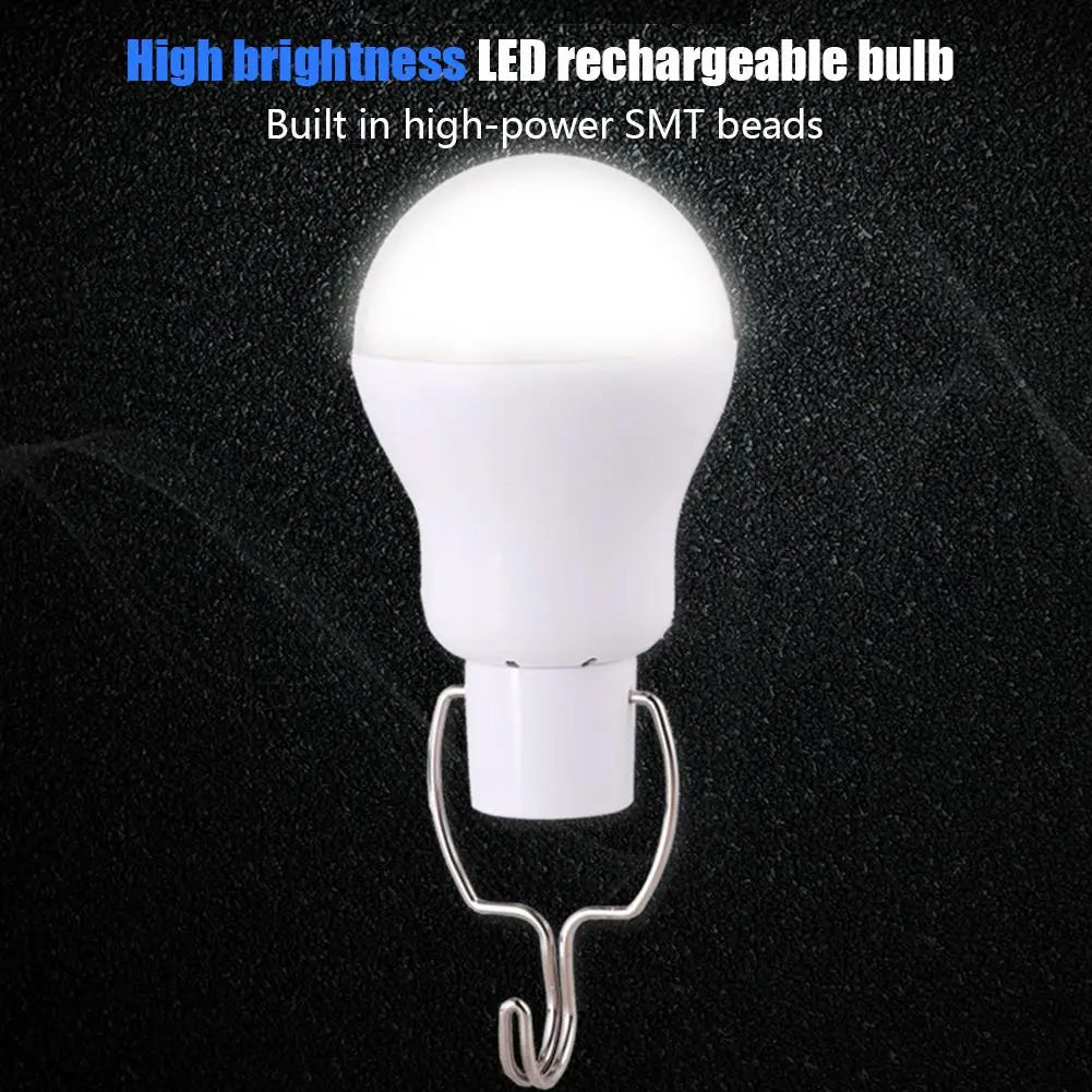 1pc LED Solar Lamp Bulb Waterproof Remote Portable Solar Garden Hanging Light For Outdoor Hiking Fishing Emergency Lighting