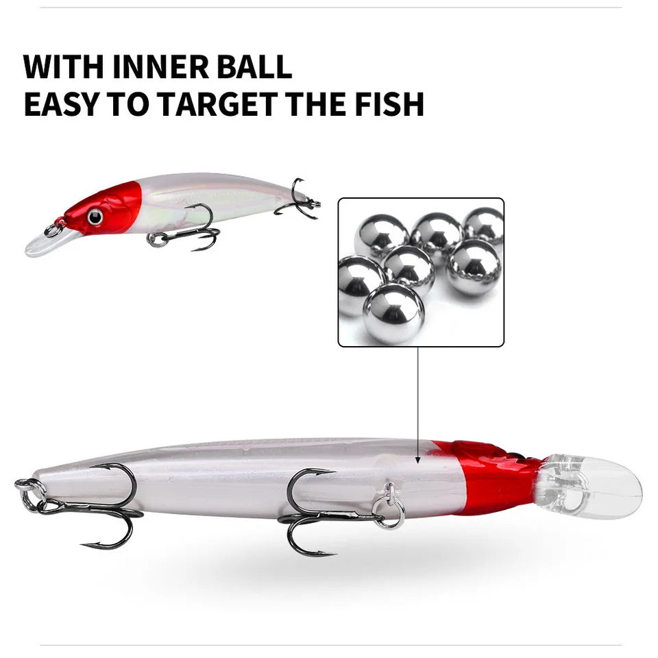 Bait Minnow 7g 14g 40g Luminous Bionic Fake Baits Plastic Hard Bait Fishing Bait Long Throw Floating Water Lure Swimbait