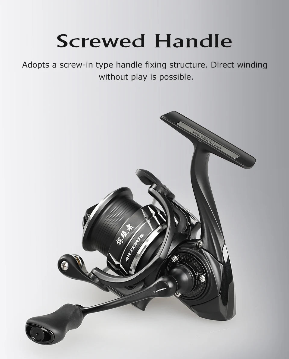 TSURINOYA NEW Spinning Fishing Reel ARTEMIS 800 1500S 2500SH 3000SH Shallow Spool Versatile Long Casting Reel High Speed Wheel