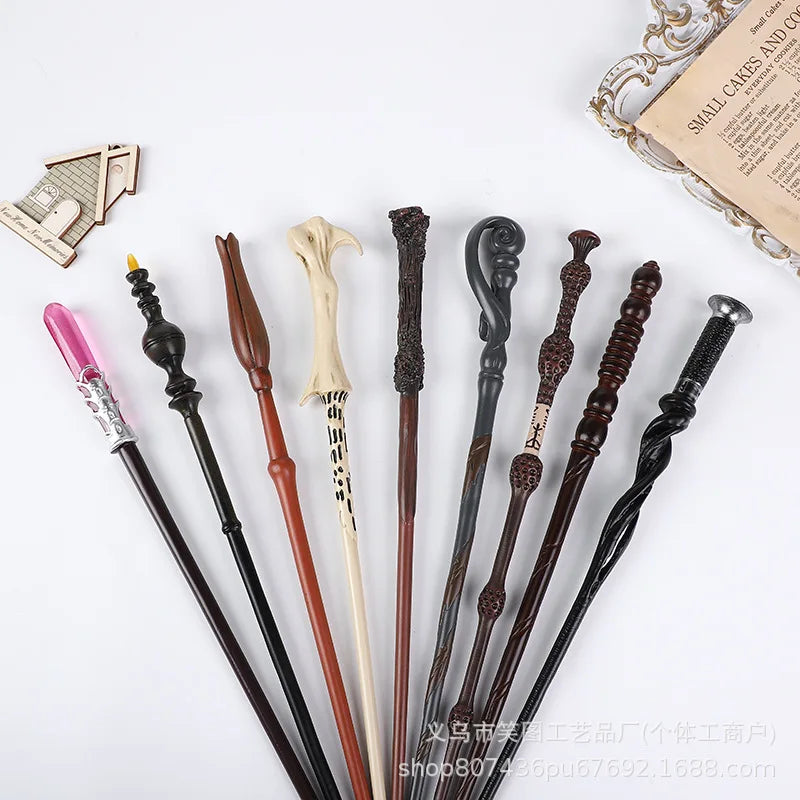 36 Styles Harry Magic Wand Resin Material Built in Steel Core Dumbledore Staff Cosplay Voldemort Props Christmas Gift Kid
