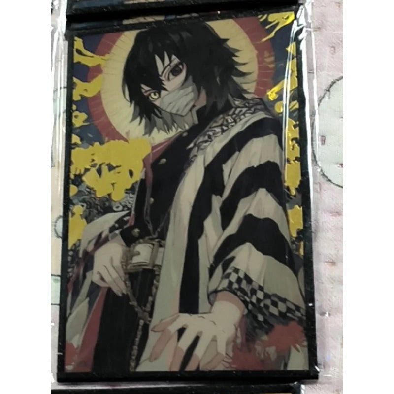 Anime Demon Slayer Kamado Nezuko Kochou Shinobu Rengoku Kyoujurou Kanroji Mitsuri Collection Cards Birthday Gift Children's Toys