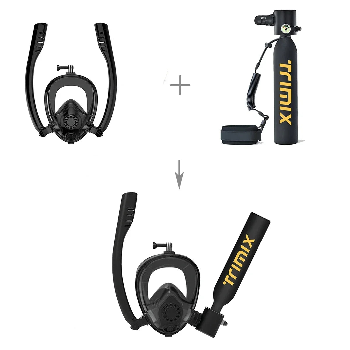 Trimix Lung Tank 0.5L oxyge Cylinder Dive Scuba Portable 0.5L High Portable Mini oxyge generato Portable Mini oxygee Diving