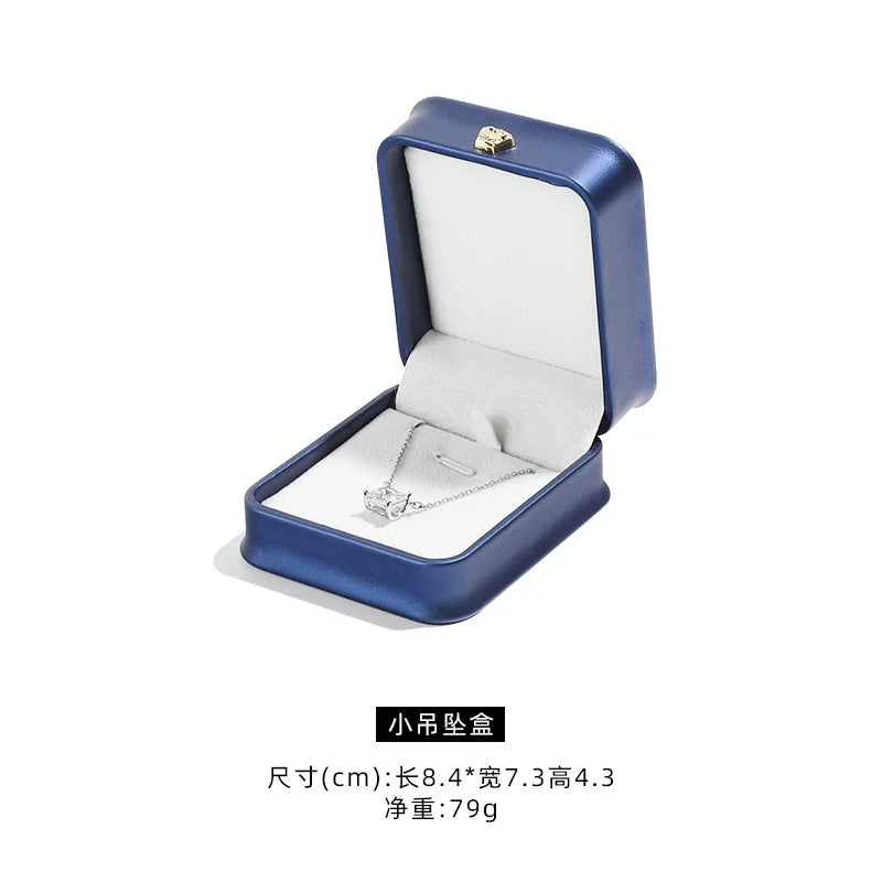 1 organizador de joyas de cuero, caja para anillos de boda, colgante, pulsera, collar, estuche de almacenamiento, embalaje de regalo, caja de exhibición al por mayor
